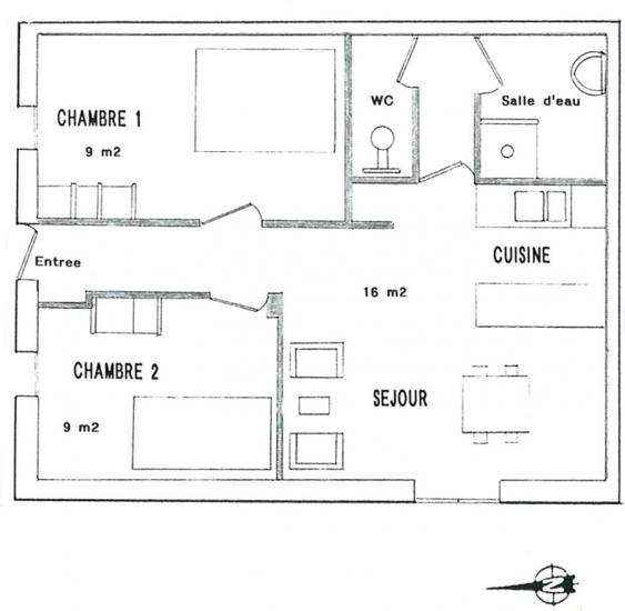 Plan du gite 4 personnes