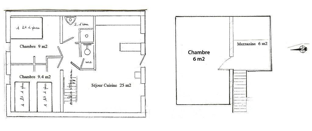 Plan du gîte 5 personnes